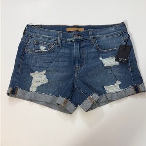 Joe’s Jeans Rolled Hem Distressed Shorts SZ 28 NWT